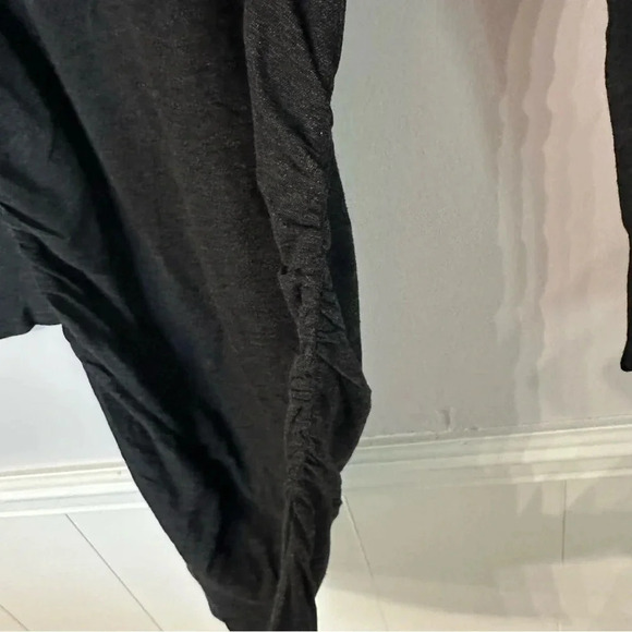 Lanston Women’s Gray Long Sleeve Scoop Neck Fitted Side Ruched Dress Size L NWT - Picture 6 of 9